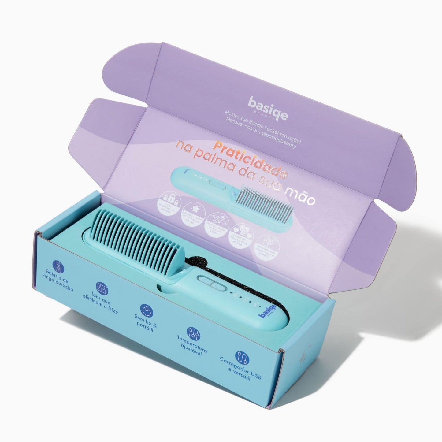 Basiqe Pocket  | Escova Alisadora Portátil